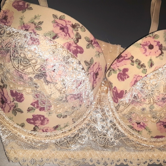 NWT☆RENE ROFE 34C Lacey Balconette Push-up Bra☆Beautiful - Picture 13 of 16